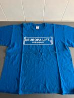 Blauwe t-shirt ‘Europa lift’ - maat XL, Kleding | Heren, T-shirts, Ophalen of Verzenden, Nieuw, Maat 56/58 (XL), Blauw