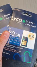 Lot de 50 cartes Lycamobile non identifiées, Telecommunicatie, Prepaidkaarten en Simkaarten, Ophalen of Verzenden