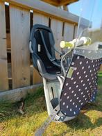 Qibbel fietsstoeltje (vooraan) incl windscherm en speelstuur, Fietsen en Brommers, Ophalen, Voetsteuntjes, Voorzitje, Zo goed als nieuw