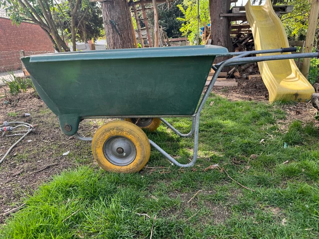 Professionele kiep-kruiwagen 430L, Jardin & Terrasse, Brouettes, Enlèvement, Utilisé, Manuelle, À deux roues