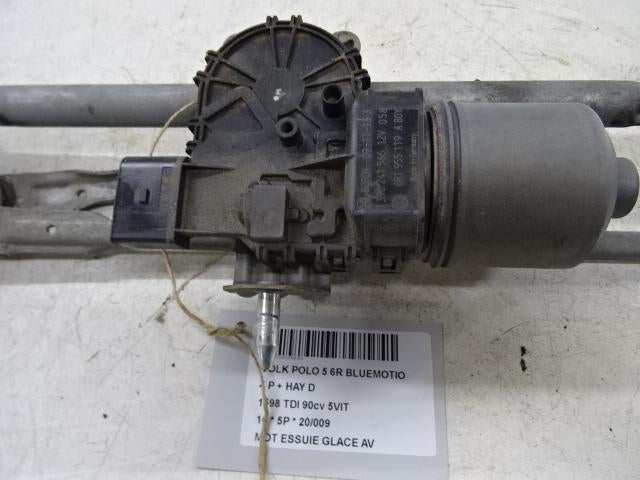 MOTEUR ESSUIE-GLACE AVANT Polo V (6R) (6R1955119A), Utilisé, Volkswagen