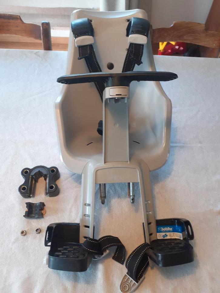Bobike fietstoeltje stuur tot 15kg, Fietsen en Brommers, Fietsaccessoires | Fietsstoeltjes, Gebruikt, Voorzitje, Voetsteuntjes