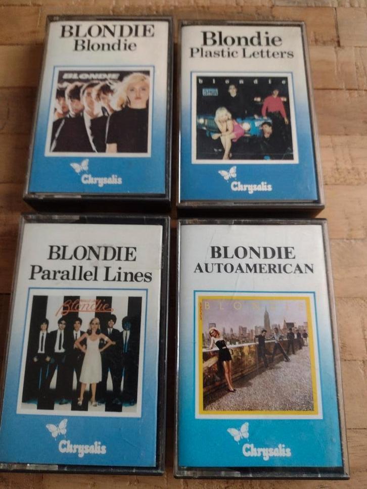 LOT: 4 MUZIEK CASSETTEN BLONDIE (1977-78-80), Cd's en Dvd's, Cassettebandjes, Zo goed als nieuw, Origineel, Pop, 2 t/m 25 bandjes