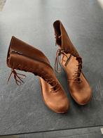 Bruine lederen meisjeslaarzen - maat 37, Ophalen, Meisje, Laarzen, Zo goed als nieuw