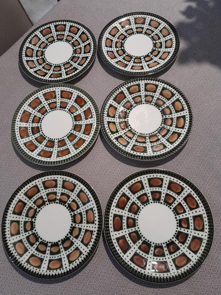 Boch Bernadette 6 Assiettes à dessert TBE, Enlèvement ou Envoi