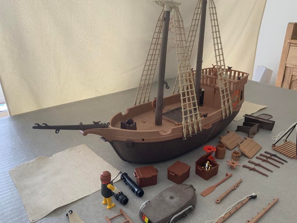 Vintage Playmobil 3550 Pirate Ship, Enlèvement, Utilisé, Ensemble complet