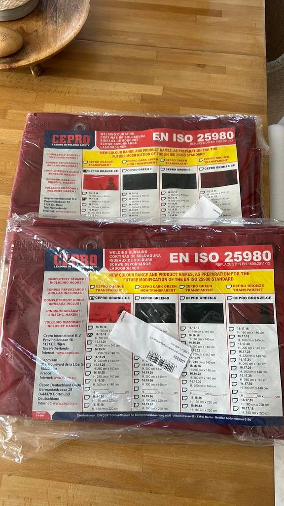 2X lasgordijnen, Ophalen, Zo goed als nieuw