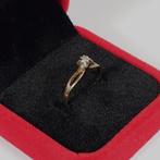 Bague solitaire en or avec diamant, Bijoux, Sacs & Beauté, Enlèvement ou Envoi, Or, Plus petit que 17, Comme neuf