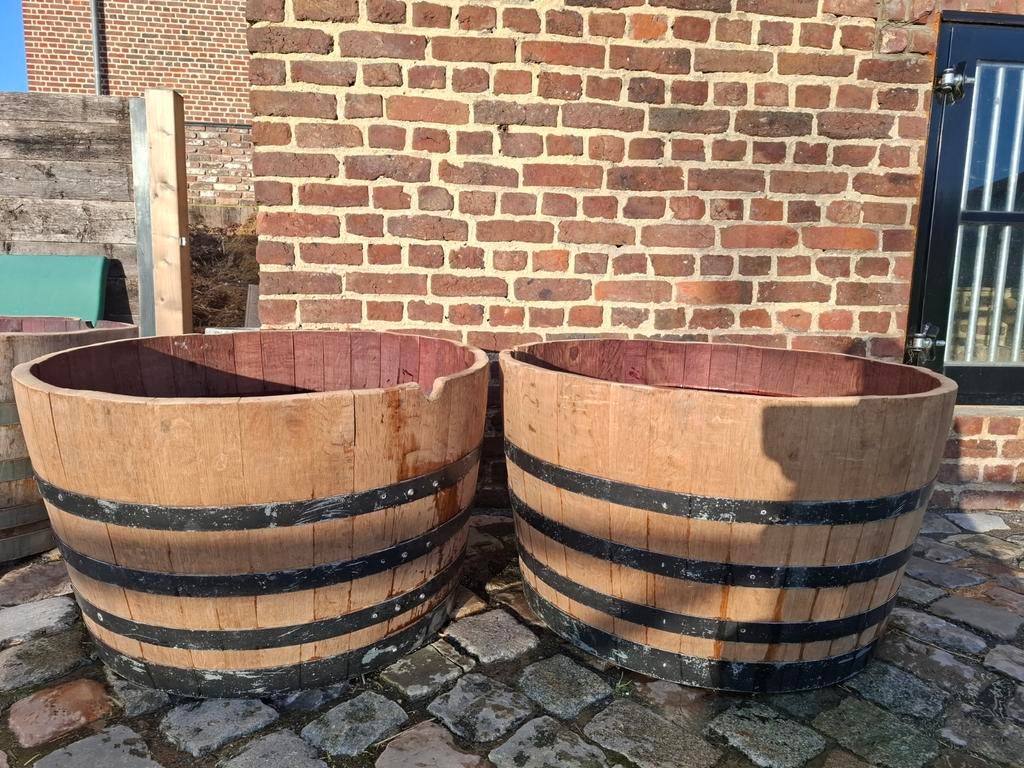 Un demi-tonneau de vin - 51 cm x 86 cm ! TOPPER en chêne rus, Enlèvement