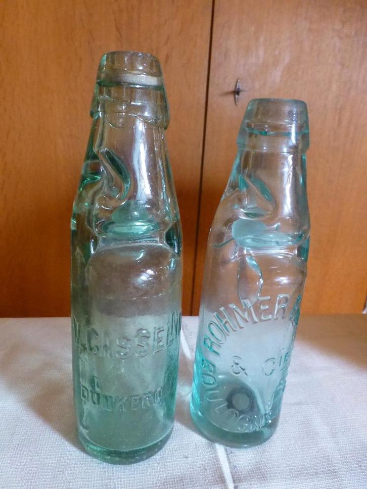 2 anciennes bouteilles en marbre français, Collections, Objets militaires | Général, Autres, Enlèvement ou Envoi