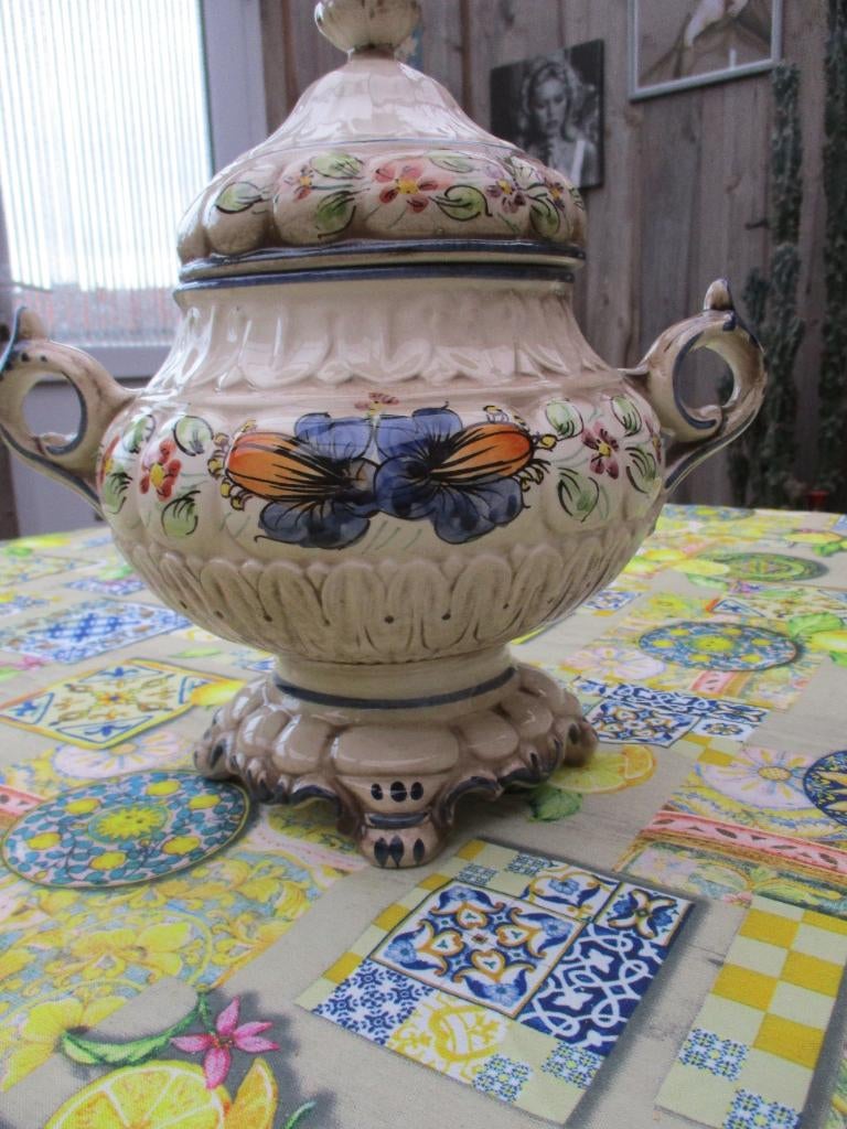 Dekselpot E 144 Italy, Antiquités & Art, Antiquités | Céramique & Poterie, Enlèvement ou Envoi