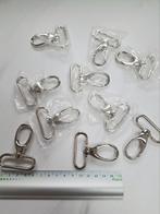 10 mousquetons argentés 35 mm, Enlèvement ou Envoi