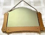 Vintage spiegel jaren 50 – om op te hangen, goede staat, Antiek en Kunst, Ophalen, Rechthoekig, 50 tot 100 cm, Minder dan 100 cm