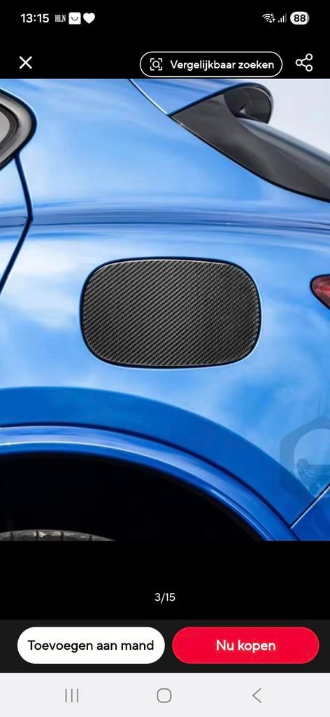 Tankklep cover alfa romeo stelvio carbon., Auto diversen, Tuning en Styling, Ophalen