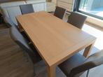 Eetkamertafel in eik met 6 stoelen, Huis en Inrichting, Tafels | Eettafels, Ophalen
