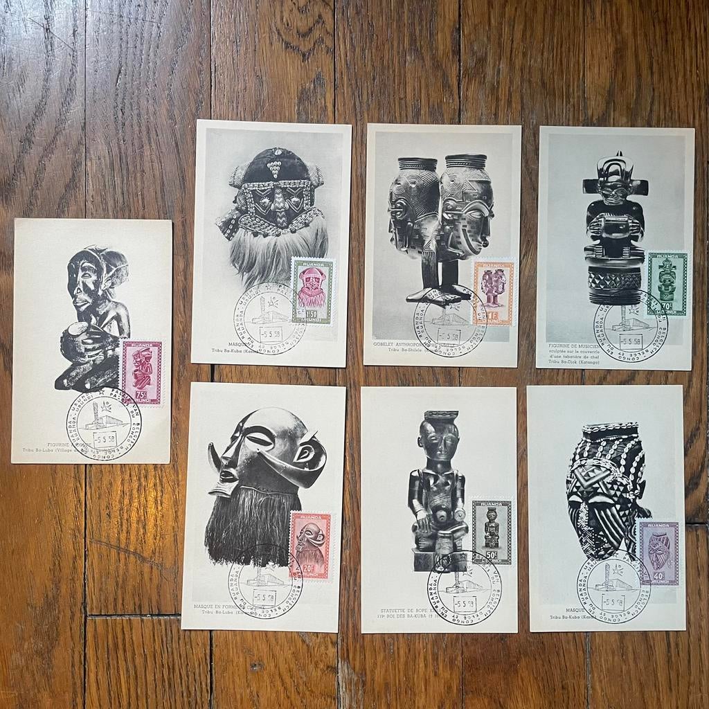 Lot cartes masques Ruanda, Enlèvement ou Envoi