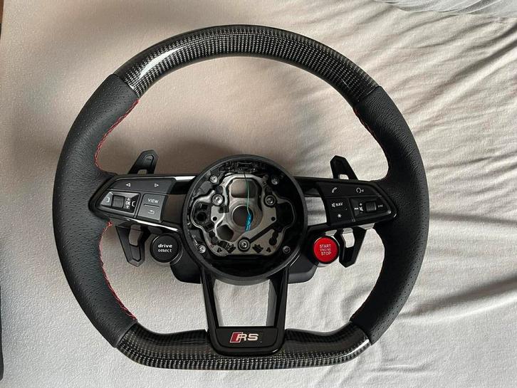 Audi R8/TTRS/RS6/RS3/RS4/RS5 carbon steering wheel, Autos, Audi, Particulier, TT, Tissu, Enlèvement ou Envoi