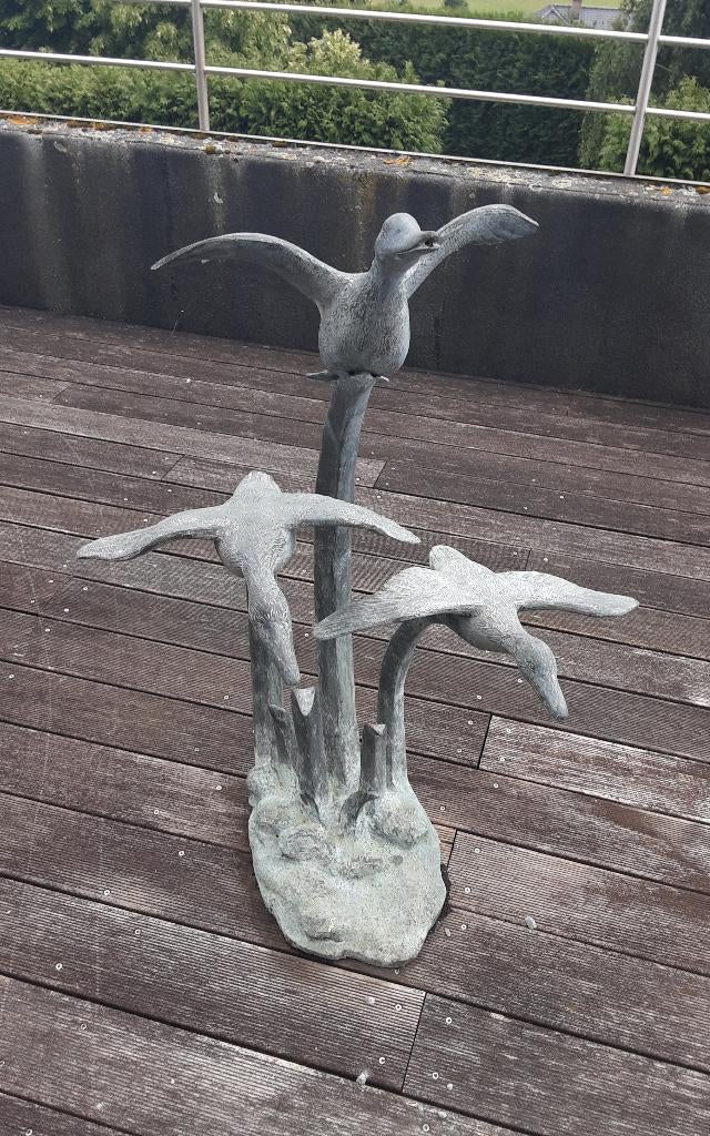 Fontaine canard en bronze, Jardin & Terrasse, Enlèvement, Utilisé, Autres matériaux, Fontaine