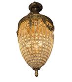 Franse kroonluchter in rococostijl in druppelvorm., Ophalen of Verzenden