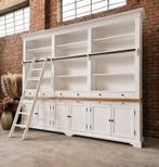 Bibliothèque/meuble de bibliothèque en bois massif LIVRAISON, Maison & Meubles, 25 à 50 cm, 200 cm ou plus, Avec tablette(s), Comme neuf