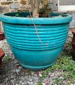 Grote geglazuurde Spaanse bloempot. 60 cm diameter, Tuin en Terras, Ophalen, 40 cm of meer, Rond, Zo goed als nieuw