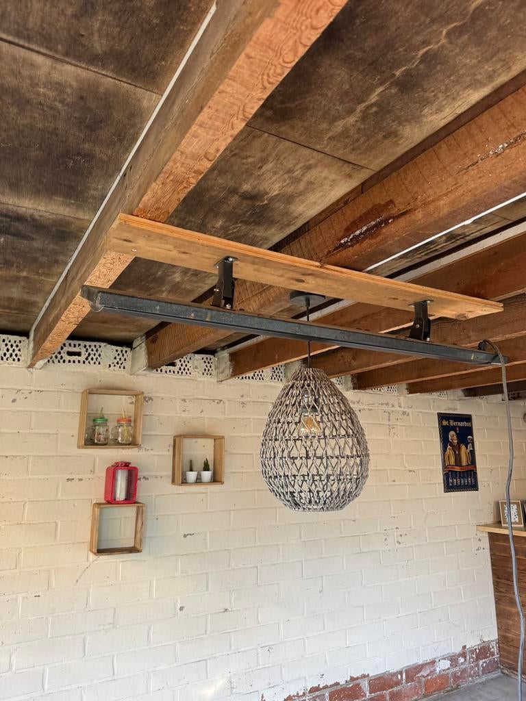 Hanglamp zwart binnen/buiten, Ophalen, Gebruikt