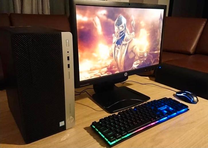 ing PC GTX1050Ti 16GB RAM 256GB NVMe + 1TB + 22" Monitor RGB, Computers en Software, Monitoren, Refurbished, Gaming, Ophalen of Verzenden