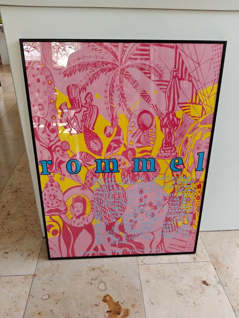 Kader met gedicht rommel., Antiek en Kunst, Ophalen