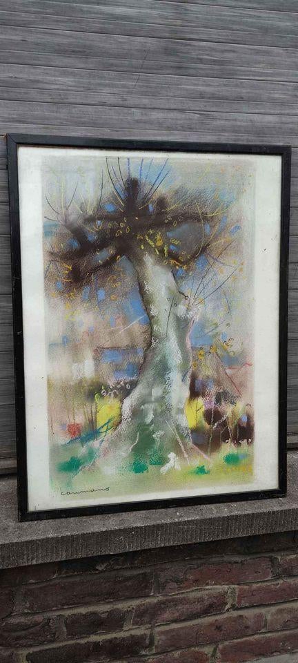 Pastel signe Raymond coumans, Antiek en Kunst, Ophalen of Verzenden
