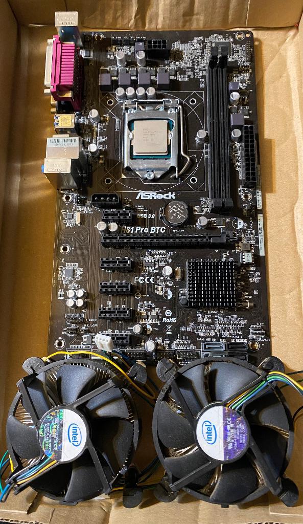 Crypto mining hardware moederbord Asrock H81 Pro BTC, Computers en Software, Moederborden, Zo goed als nieuw, Intel, DDR3, Ophalen of Verzenden