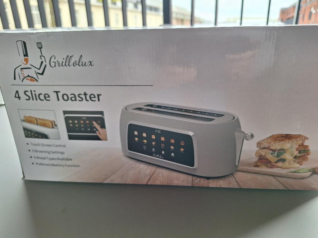 4 slice toaster met touch screen, Ophalen, Nieuw