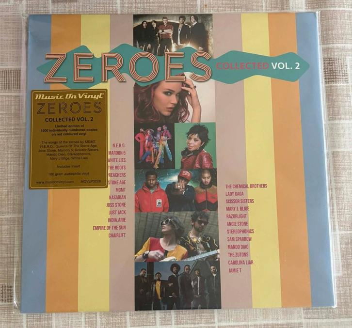 Various - Zeroes Collected Vol. 2 (Red Vinyl)  (2LP), Cd's en Dvd's, Vinyl | Pop, Nieuw in verpakking, 2000 tot heden, Overige formaten