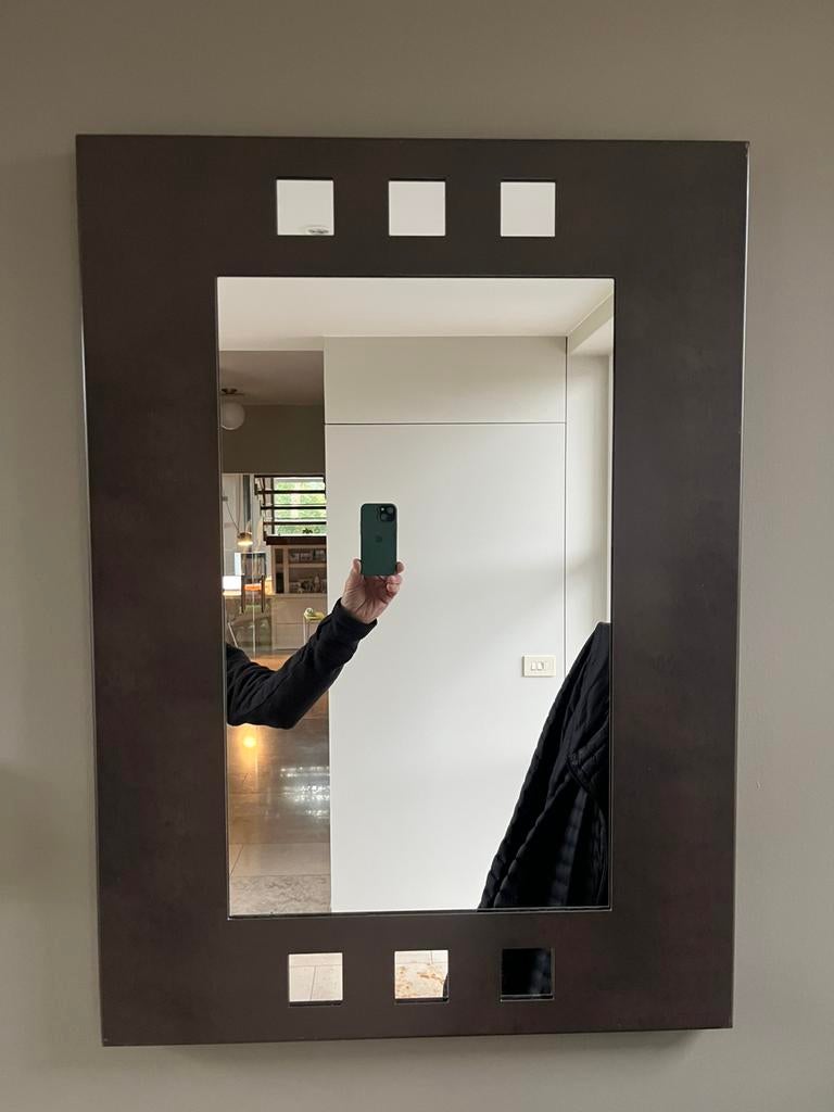 Belgo Chrome spiegel - vinted design, Ophalen, Gebruikt, Rechthoekig