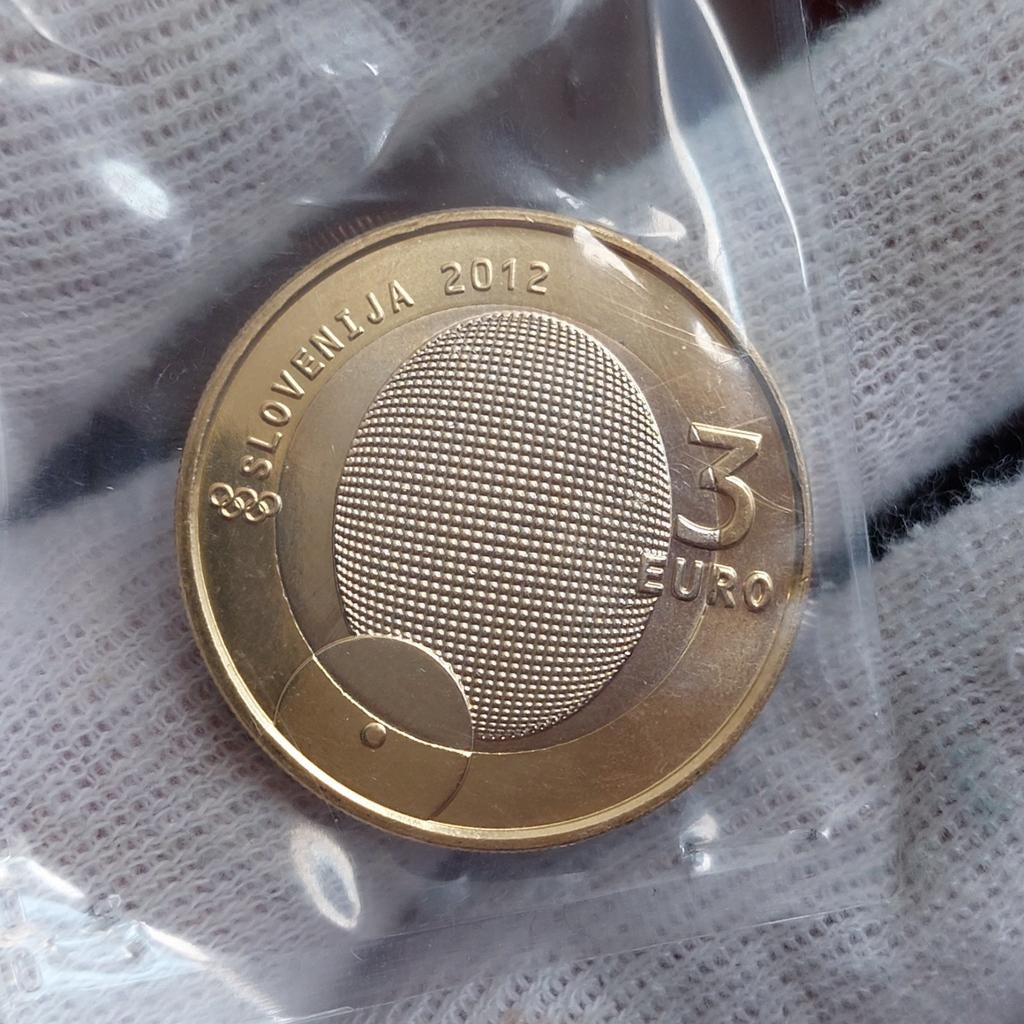 Piece de monnaie / Slovenie / 3 Euro / 2012 / UNC / rare!, Enlèvement ou Envoi, Monnaie en vrac