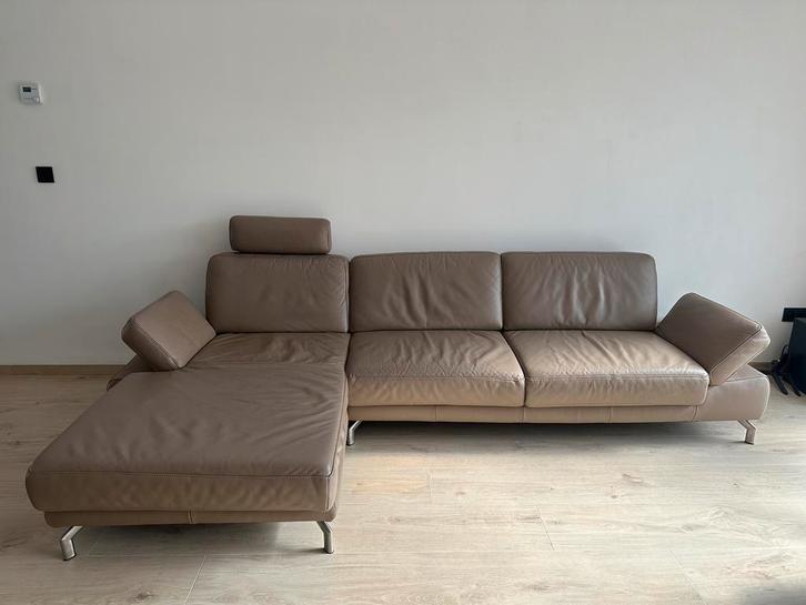 Siège d'angle en cuir avec fonctions — prix négociable, Maison & Meubles, Canapés | Coins salons complets, Utilisé, Cuir, Enlèvement