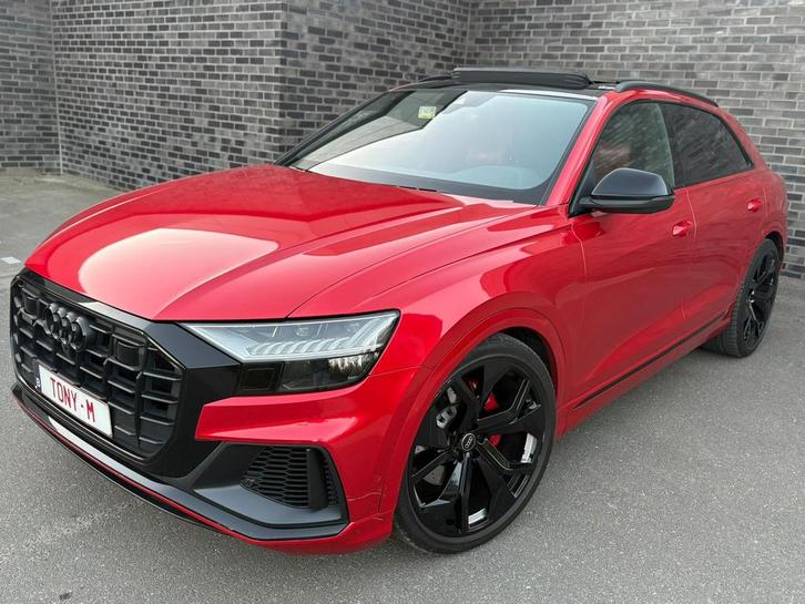 Audi Q8 2018 200.000km 3.0 euro6b, Auto's, Audi, Particulier, Q8, Diesel, Euro 6, Automaat, Rood, Zwart, Leder, Ophalen
