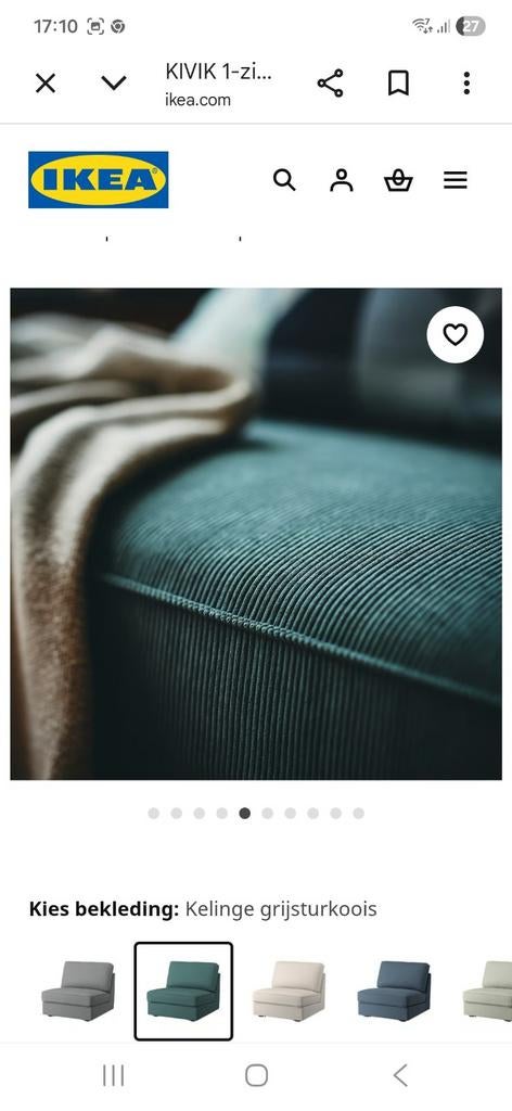 Slaapzetel kivik ikea, Ophalen