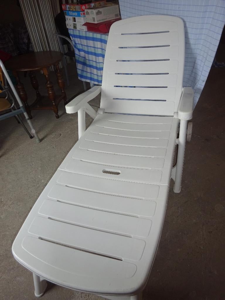 ligbed, Jardin & Terrasse, Chaises longues, Enlèvement, Utilisé, Synthétique, Mobile