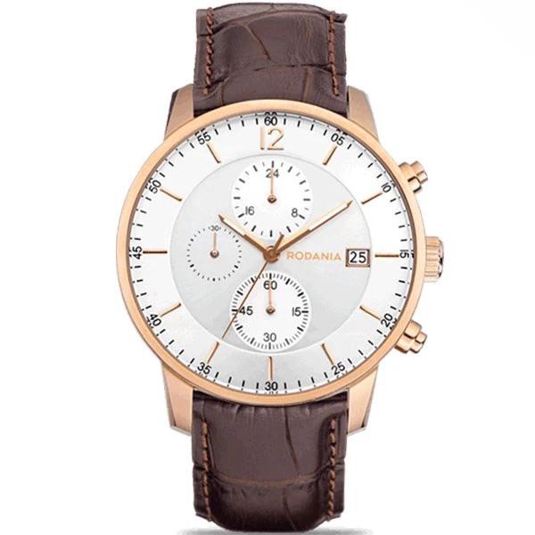 Rodania Geometer Heritage — Montre pour homme, Enlèvement ou Envoi, Comme neuf, Acier, Cuir