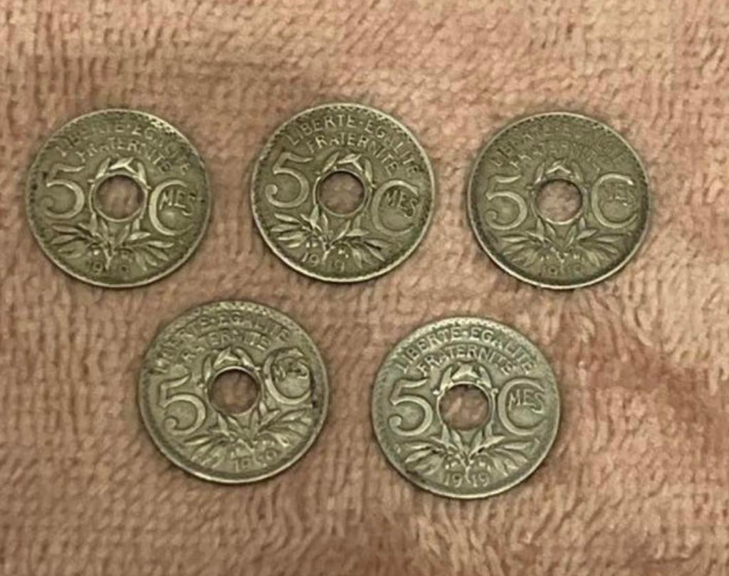 FRANCE PIÈCE de 5 Centimes - Lindauer,  de 1919, Postzegels en Munten, Munten | Europa | Euromunten, Ophalen of Verzenden, Frankrijk
