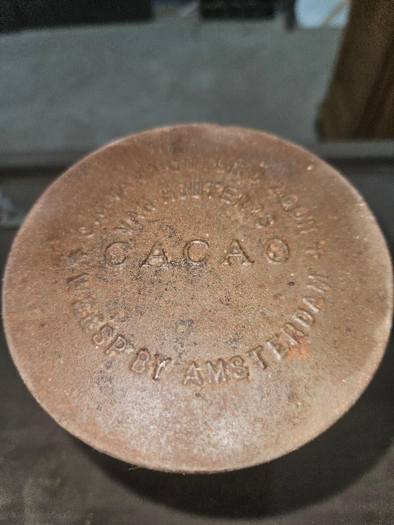 Boite metal de CACAO Van Houten's +/- 1940, Collections, Enlèvement, Utilisé, Autre