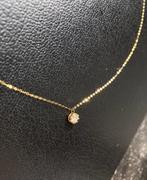 Collier en or jaune 18 carats avec diamant solitaire, Bijoux, Sacs & Beauté, Neuf, Enlèvement ou Envoi, Or, Blanc