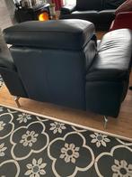 Mooi lederen zwart salon, Maison & Meubles, Enlèvement, Comme neuf