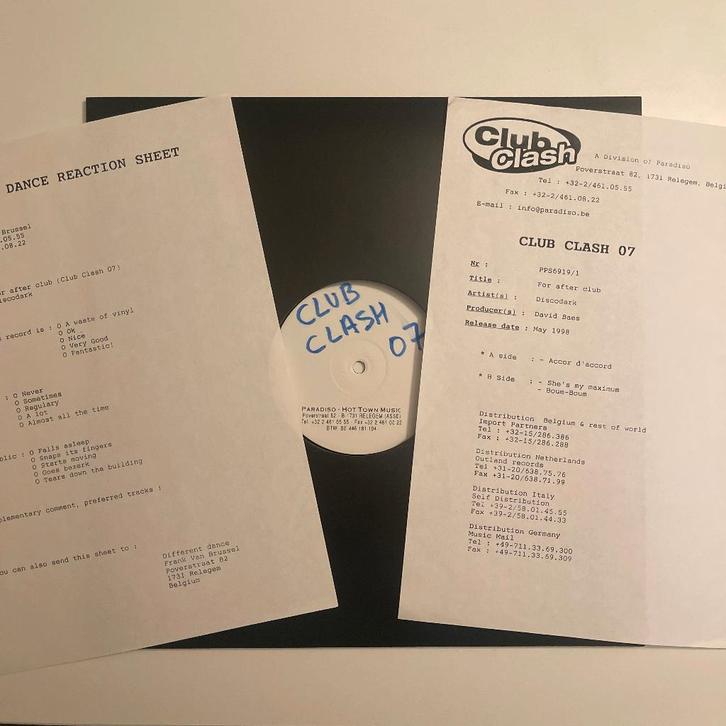 Discodark - For After Club, CD & DVD, Vinyles | Dance & House, Utilisé, Techno ou Trance, 12 pouces, Enlèvement ou Envoi