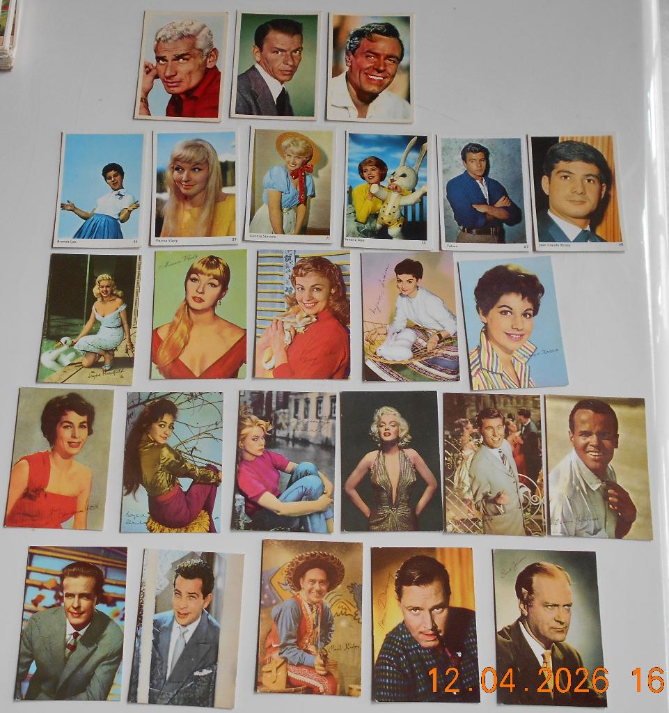 Lot de cartes photo . Divers acteurs et actrices., Enlèvement ou Envoi, Comme neuf, Film, Photo ou Carte