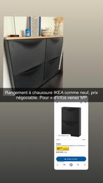 2 rangements à chaussures IKEA noirs – Comme neufs, Maison & Meubles, Enlèvement, Comme neuf