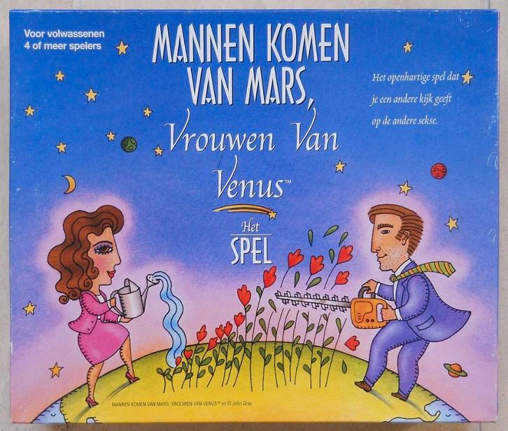 spel Mannen komen van Mars, Vrouwen van Venus, Hobby en Vrije tijd, Gezelschapsspellen | Bordspellen, Zo goed als nieuw, Drie of vier spelers