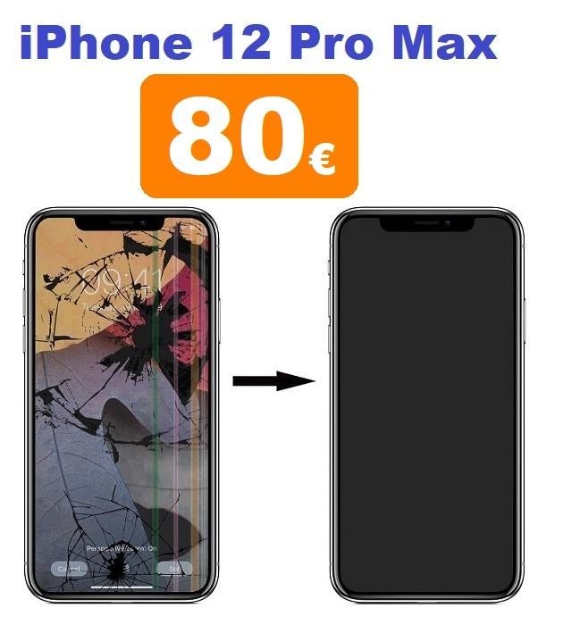 Réparation écran iPhone 12 Pro Max pas cher à Bruxelles, Enlèvement, Autres types, Apple iPhone