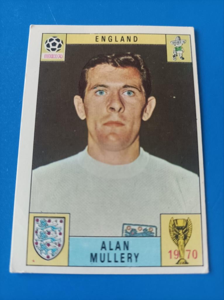 Panini Mexico 70, England Alan Mullery, Ophalen of Verzenden