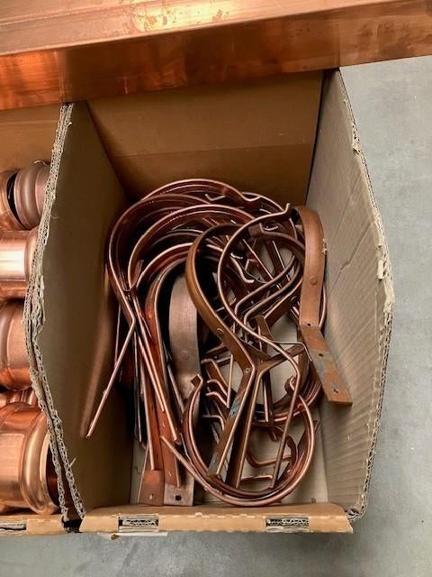 415. Restpartij Zink Koper en Gegalv. dakgoot regengoot, Ophalen, Nieuw